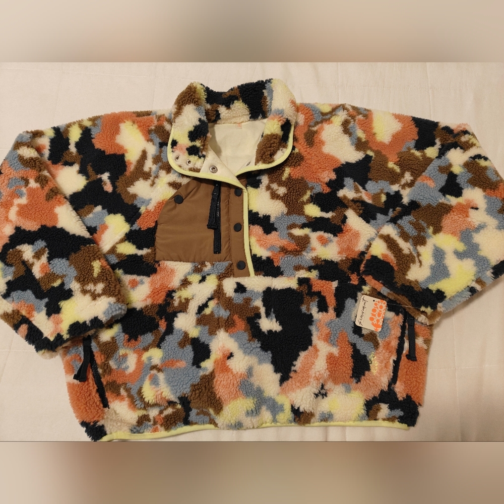 FP Movement By Free People Hit The Slopes Printed Pullover NWOT